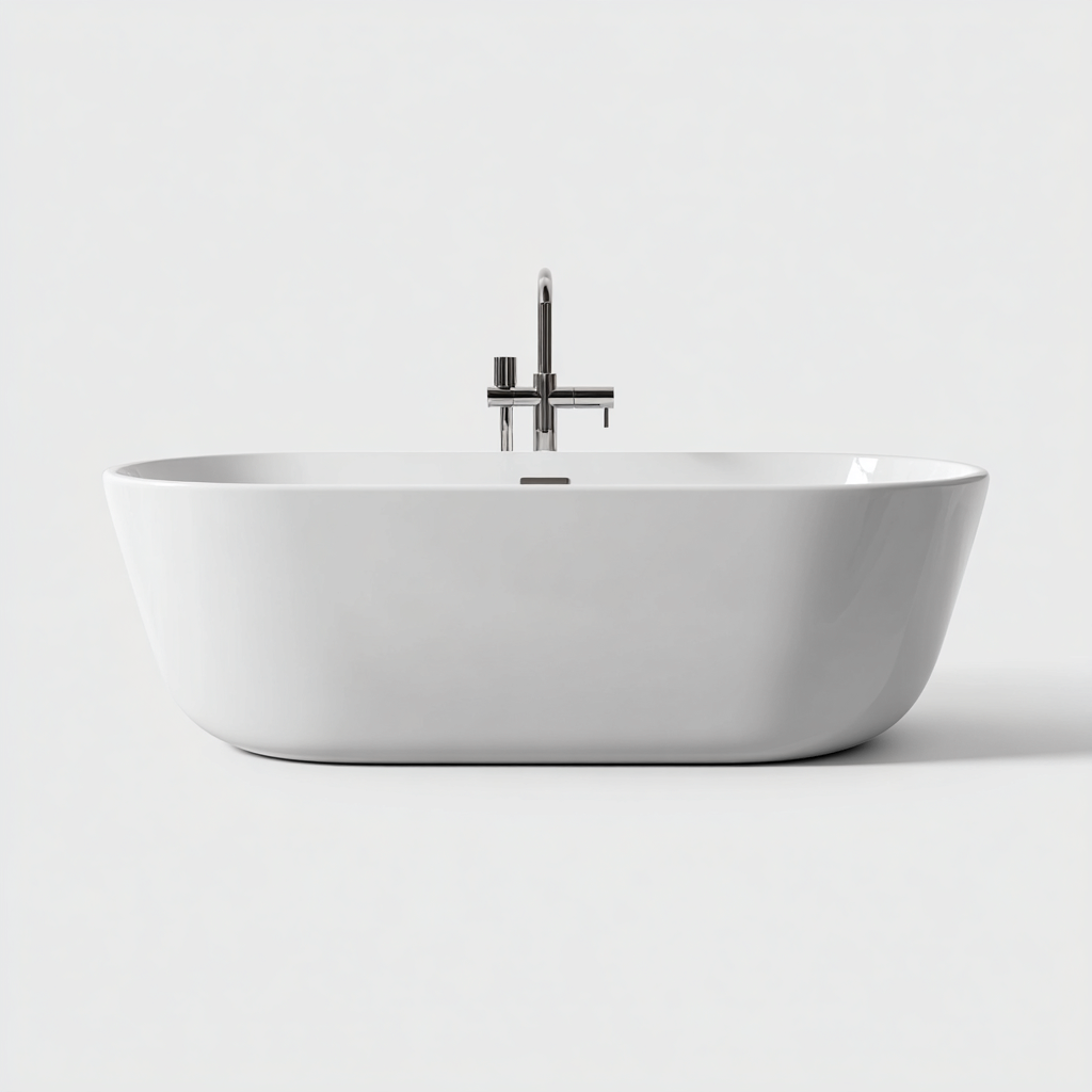 Badewanne Acryl 175x85x56 cm - Weiß - Minimalistisches Design-Oakupshop