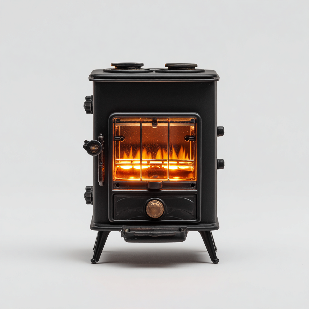 Kamin Elektrokamin Metall Schwarz 28x20x38 cm dekorativ für Innenbereich-Oakupshop