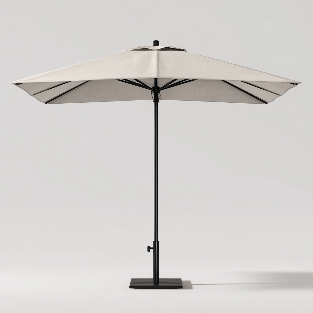 Gartenschirm Polyester-Metall 300x300x255 cm - beige - Kurbelmechanismus und UV-Schutz-Oakupshop