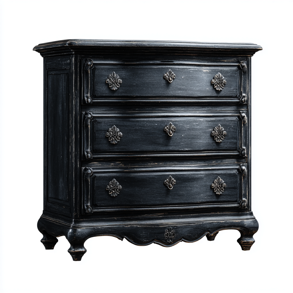 Kommode mit Schubladen Holz 90x45x95 cm - Schwarz - Klassisches Design-Oakupshop