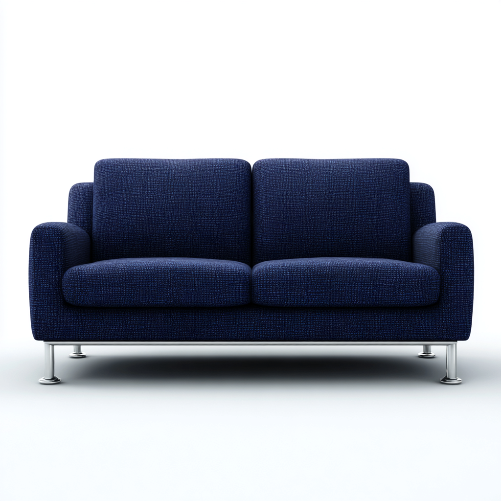 Zweisitzer Sofa Stoffpolsterung 182x87x83 cm - Dunkelblau - Modernes Design-Oakupshop