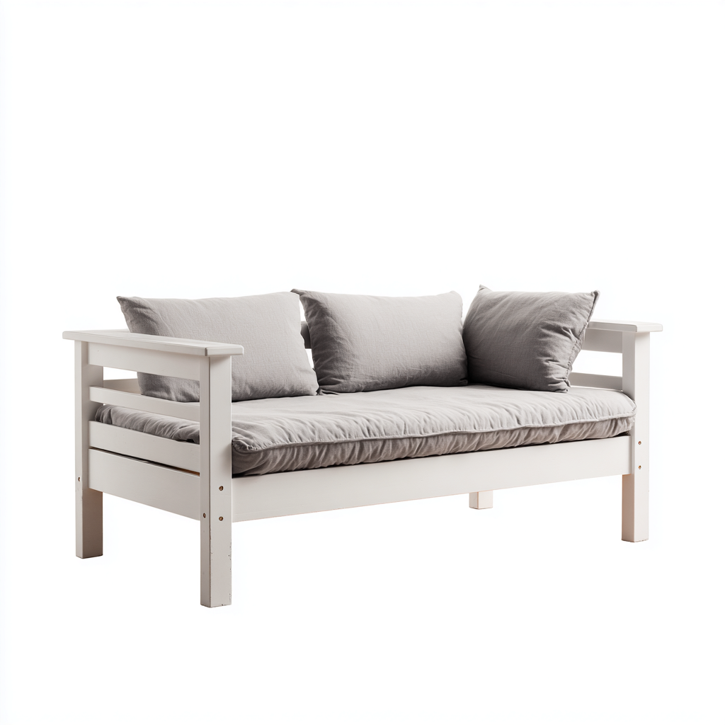 Schlafsofa Massivholz 200x95x90 cm - Weiß - Funktionales Design-Oakupshop