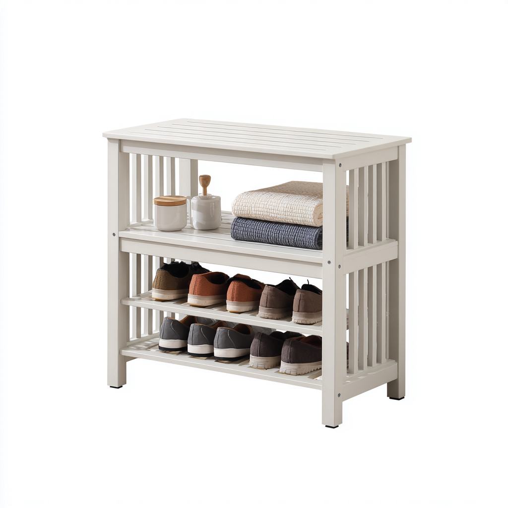 Schuhschrank Holz 80x30x90 cm Weiß Modernes Design-Oakupshop