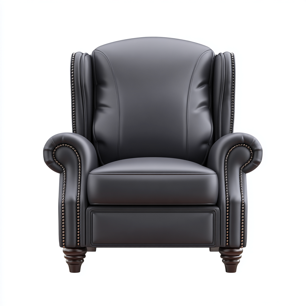 Liegesessel Kunstleder 96x90x103 cm - Schwarz - Klassisches Design-Oakupshop