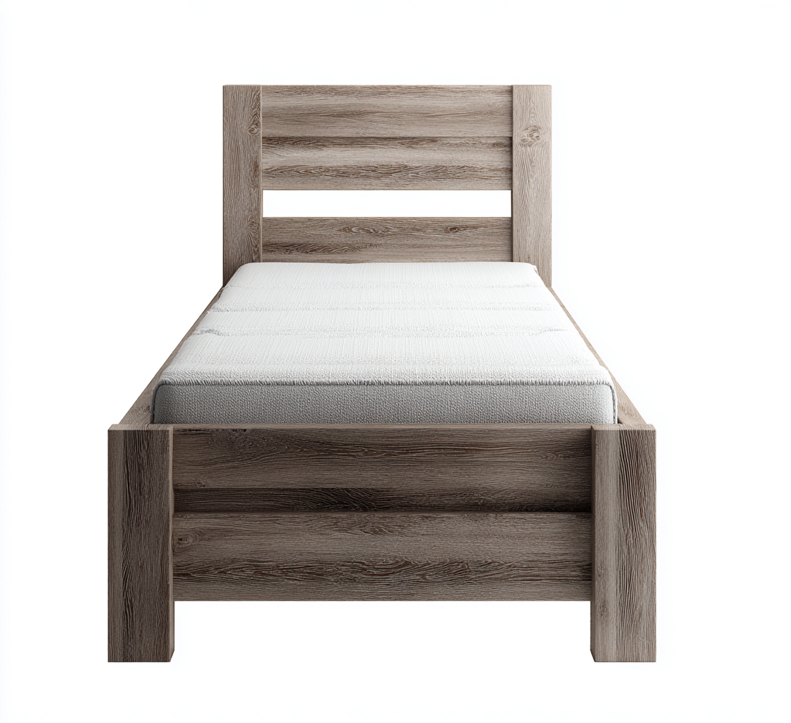 Einzelbett Holz 200x90x95 cm - Braun - Modernes Design-Oakupshop
