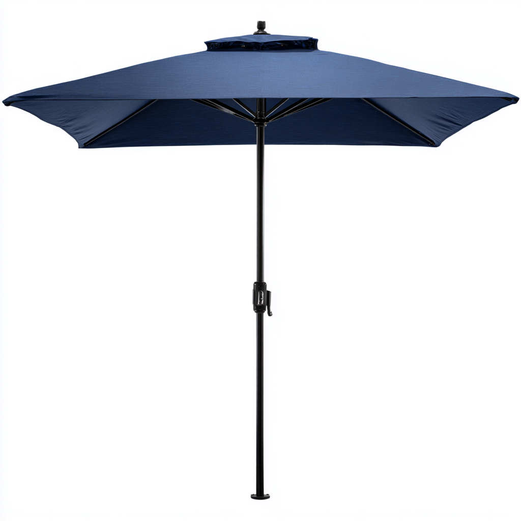 Gartenschirm Polyester-Metall 270x270x245 cm - dunkelblau - Kurbelmechanismus und UV-Schutz-Oakupshop