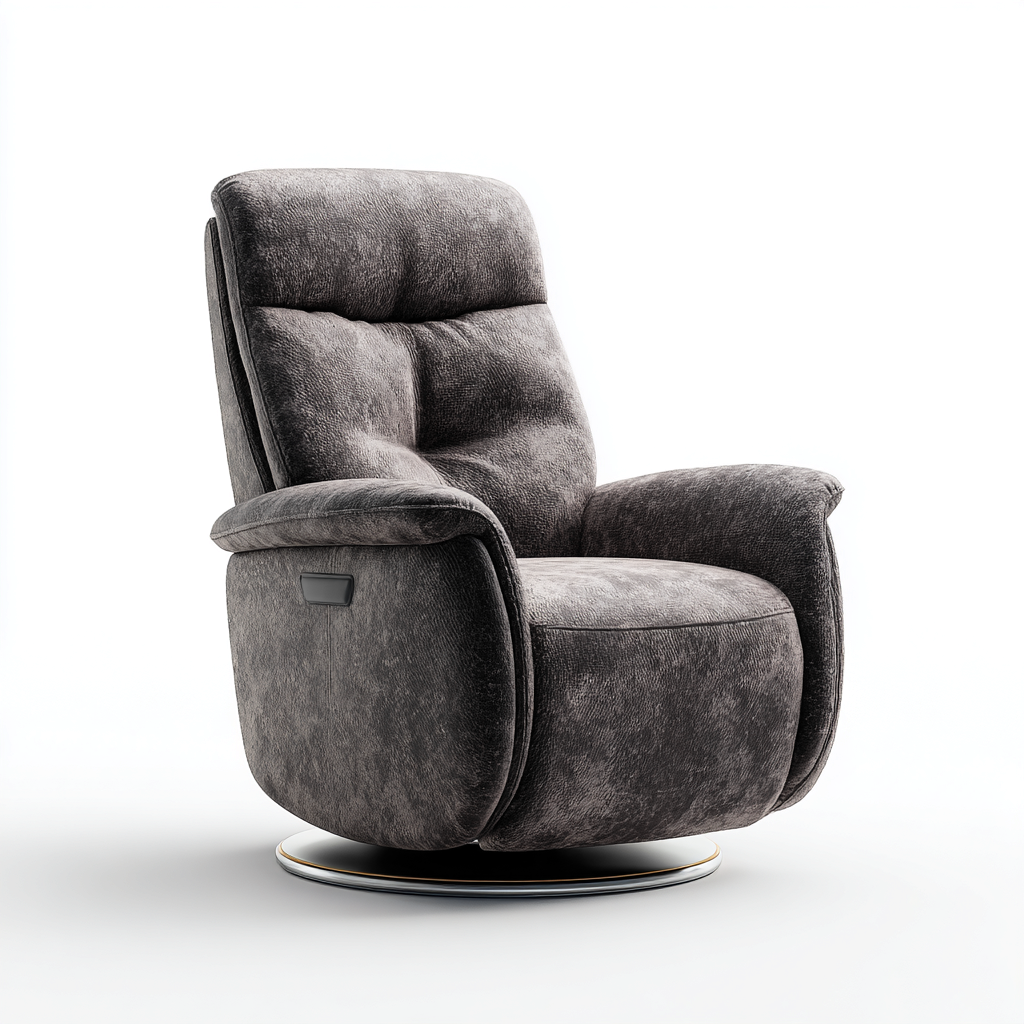 Liegesessel Stoff 97x90x102 cm - Dunkelgrau - Relaxfunktion-Oakupshop