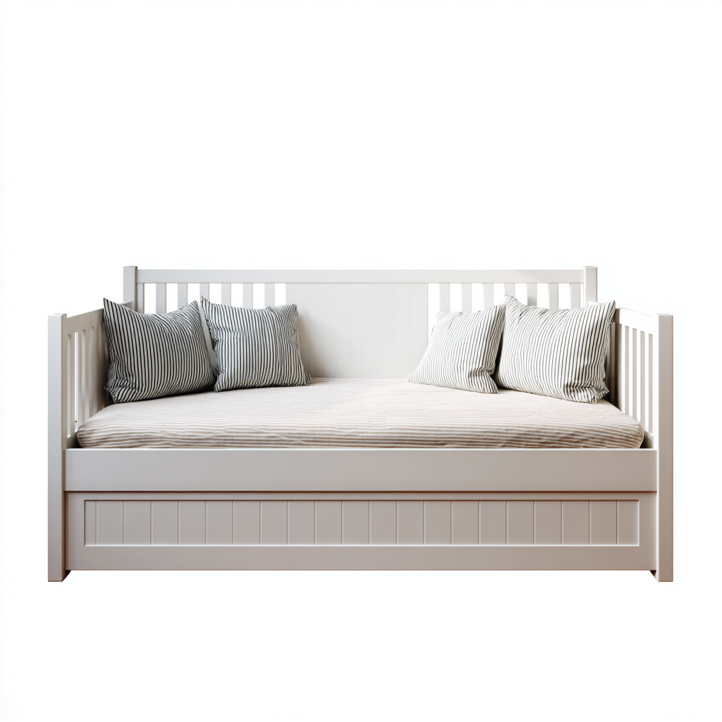 Schlafsofa Massivholz 205x100x110 cm - Weiß - Klassisches Design-Oakupshop