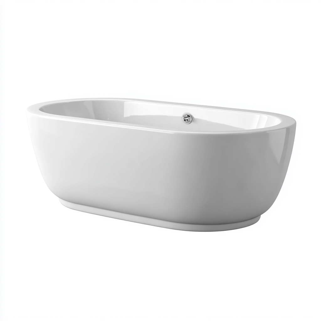 Badewanne Acryl 160x75x55 cm Weiß Modernes Design-Oakupshop