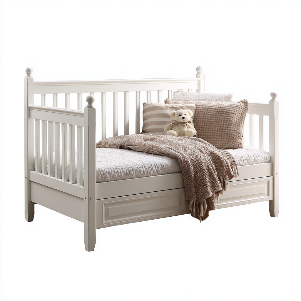 Schlafsofa Massivholz 205x100x110 cm - Weiß - Klassisches Design-Oakupshop