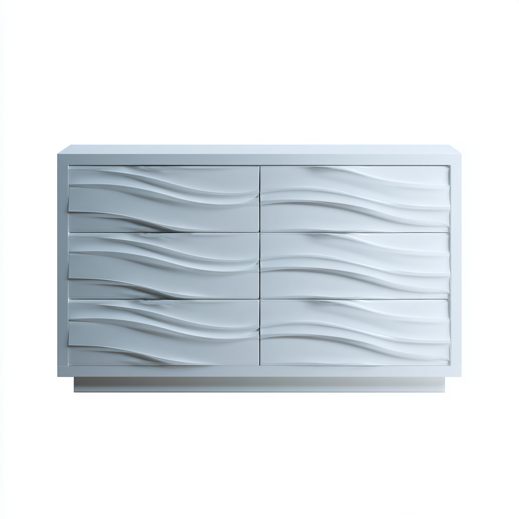 Kommode mit Schubladen Holzwerkstoff 120x45x90 cm - Weiß - Modernes Design-Oakupshop