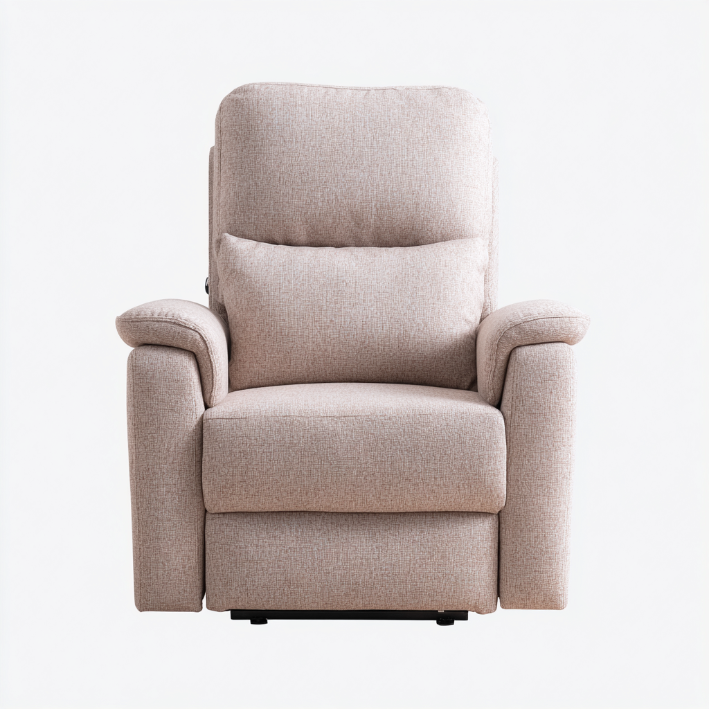 Liegesessel Stoffpolster 92x88x108 cm - Beige - Verstellbares Design-Oakupshop