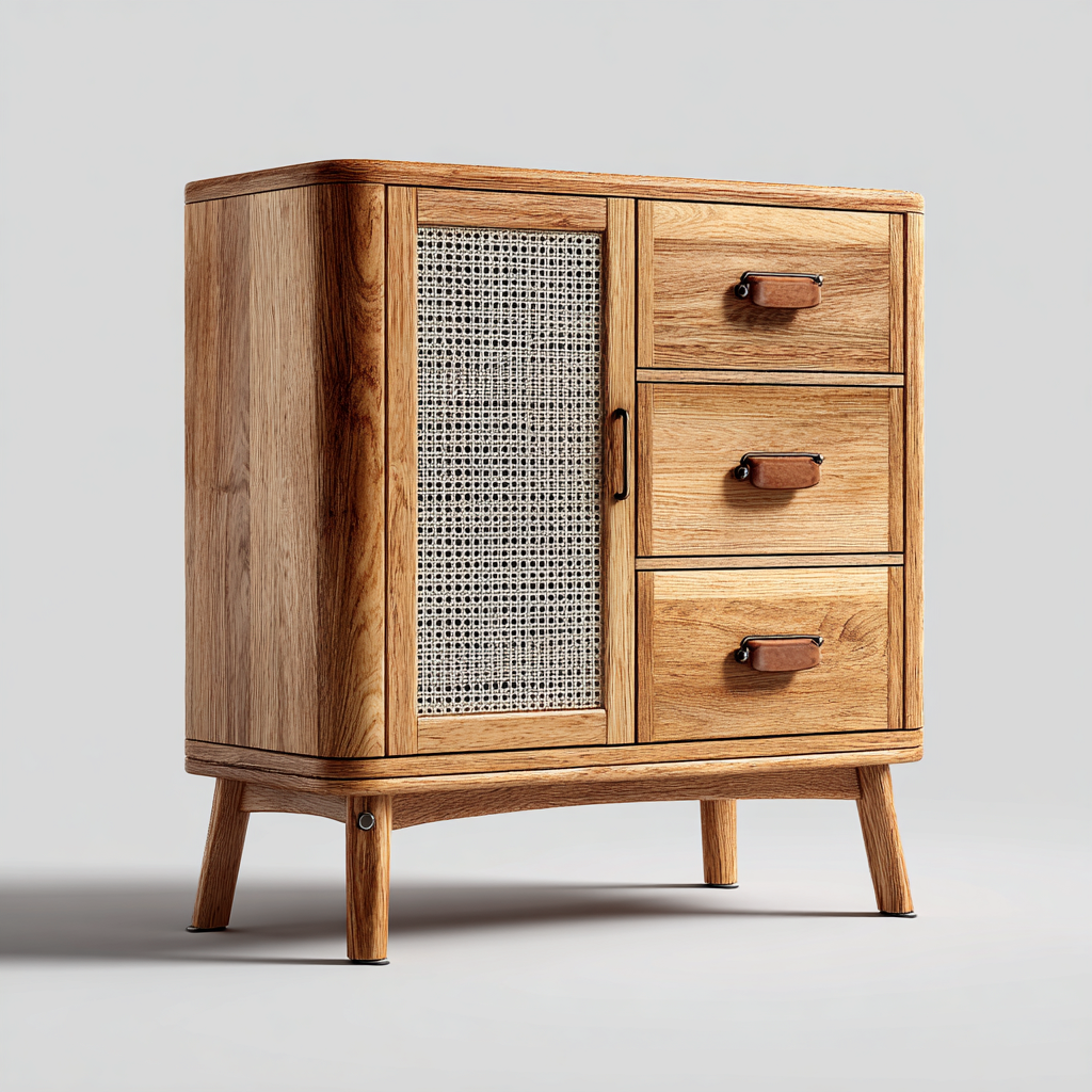 Schuhschrank Holz 70x35x90 cm - Braun-Beige - Modernes Design-Oakupshop
