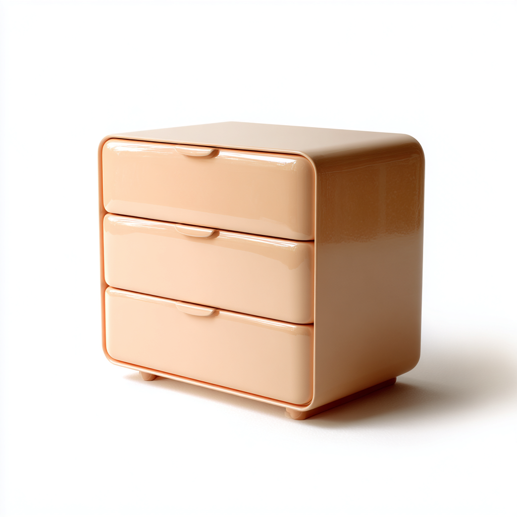 Kommode mit Schubladen Holz 60x40x70 cm - Orange - Modernes Design-Oakupshop