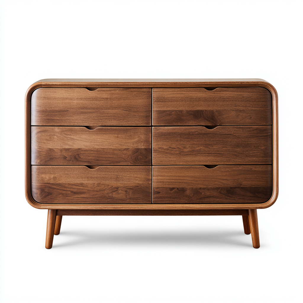 Kommode mit Schubladen Massivholz 132x45x80 cm - Brown - Modernes Design-Oakupshop