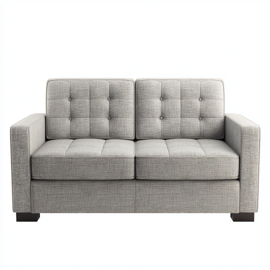 Zweisitzer Sofa Stoffpolsterung 189x90x85 cm - Hellgrau - Modernes Design-Oakupshop