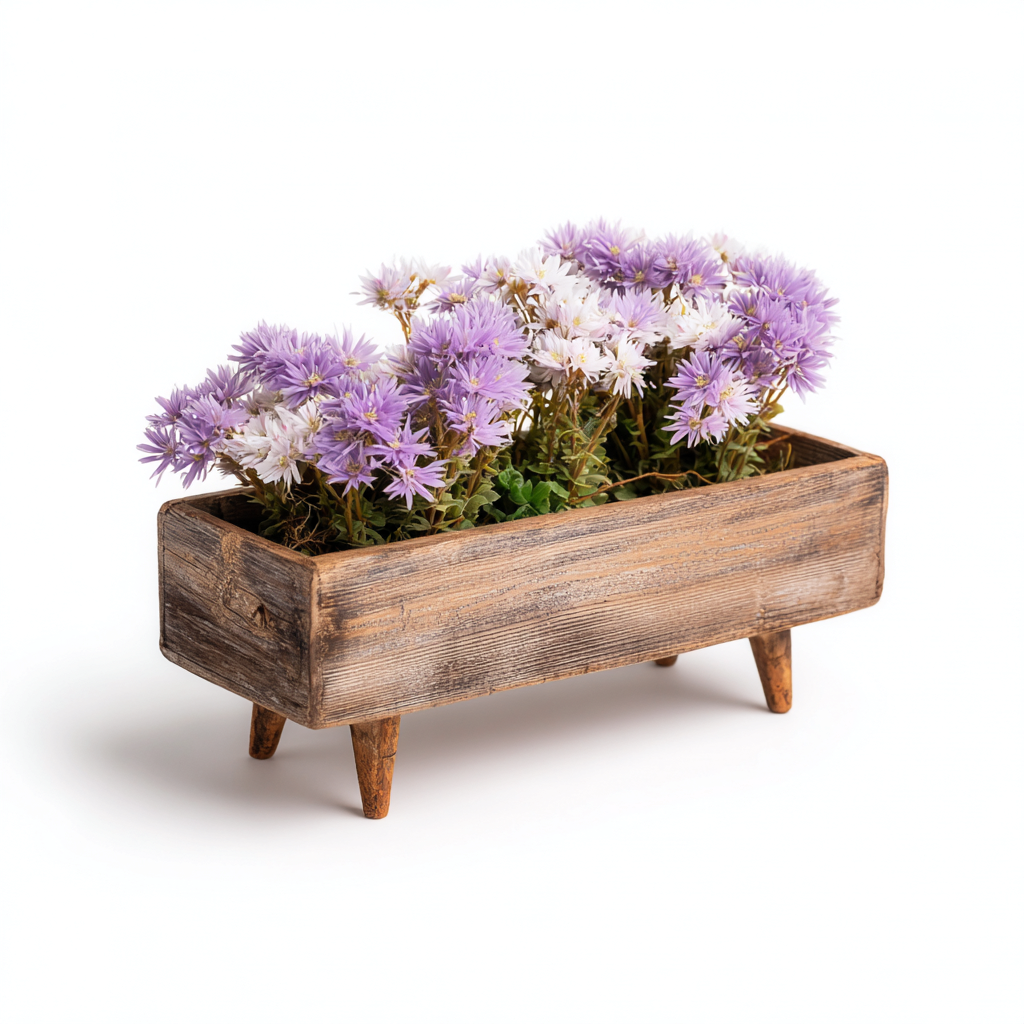 Pflanzgefäß - Holz - 30x12x15 cm - Braun - Modernes Design-Oakupshop