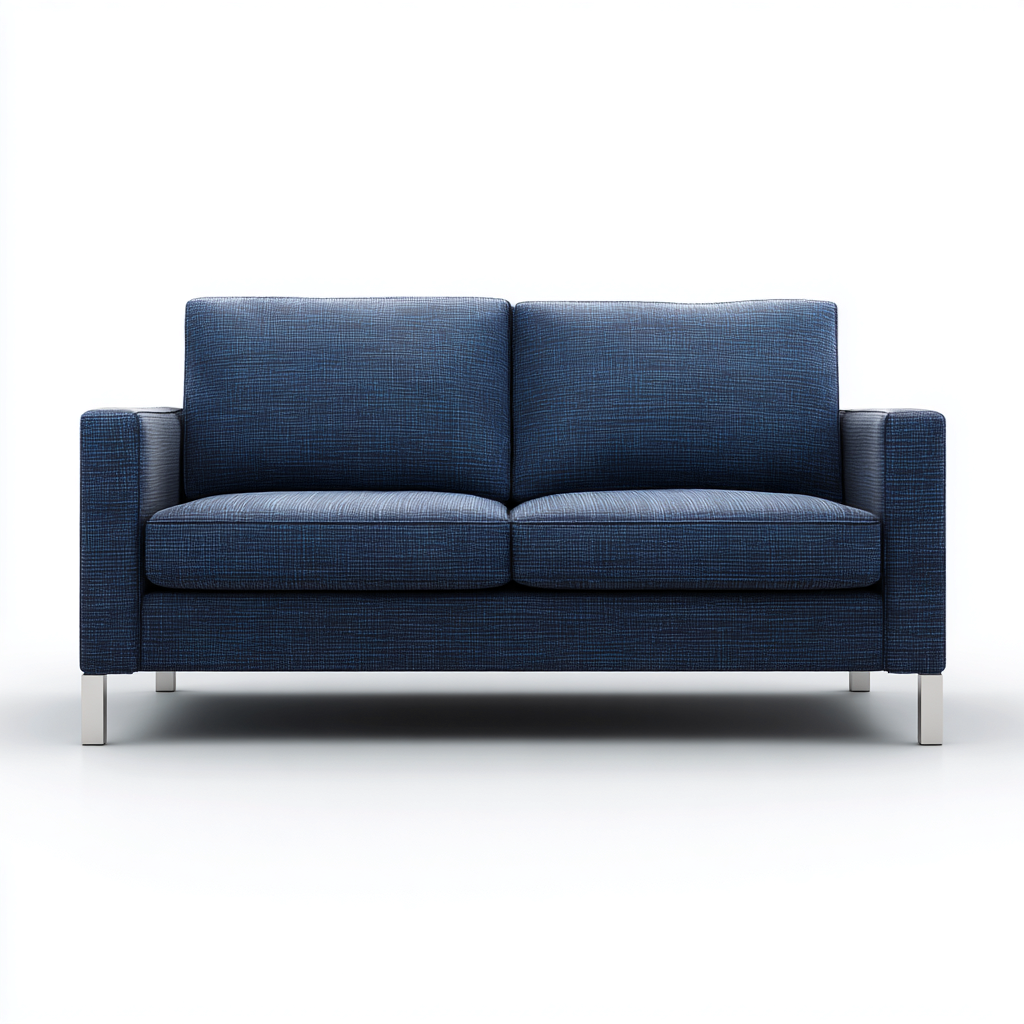 Zweisitzer Sofa Stoffpolsterung 184x89x84 cm - Dunkelblau - Modernes Design-Oakupshop