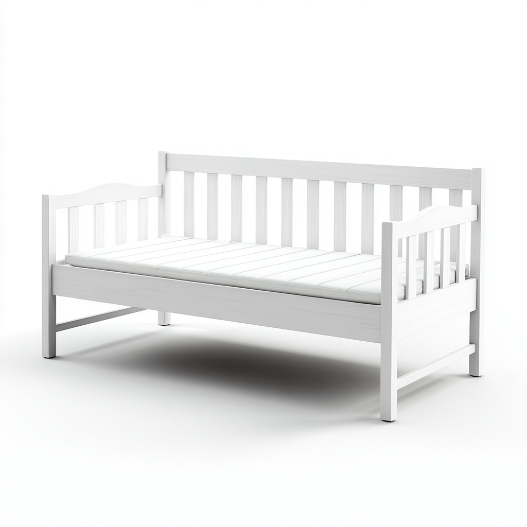 Schlafsofa Holz 203x98x92 cm - Weiß - ohne Stauraum - Schlichtes Tagesbett-Oakupshop