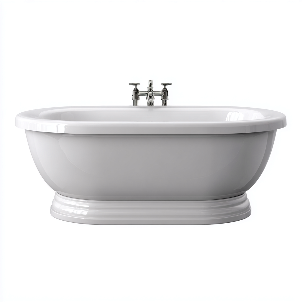 Badewanne Acryl 176x80x70 cm - Weiß - Klassisches Design-Oakupshop