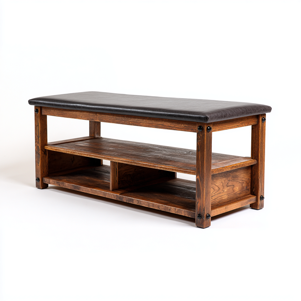 Schuhschrank Holz 95x35x45 cm - Braun-Schwarz - Modernes Design-Oakupshop