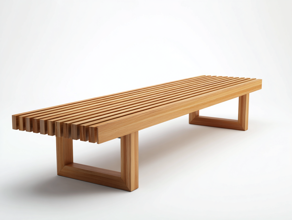 Banco de jardín madera maciza 150x40x45 cm marrón diseño minimalista exterior-Oakmyhut