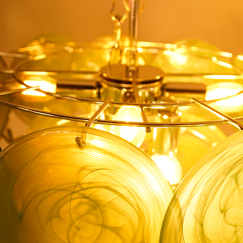 Casai Green Glass Disc Pendant Light