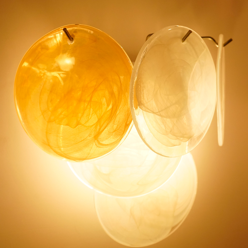 Gold Vintage Murano Glass Wall Lamp