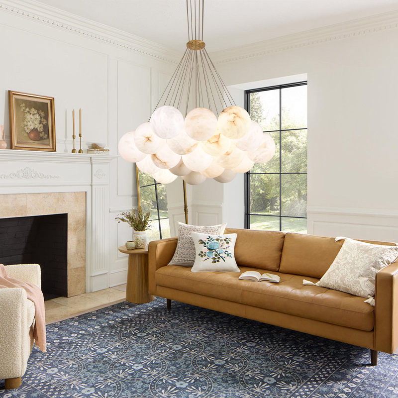  Alabaster Balls Chandelier