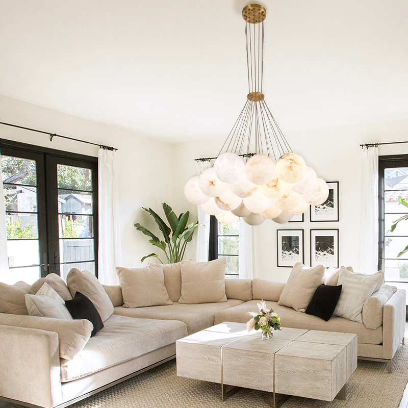  Alabaster Balls Chandelier