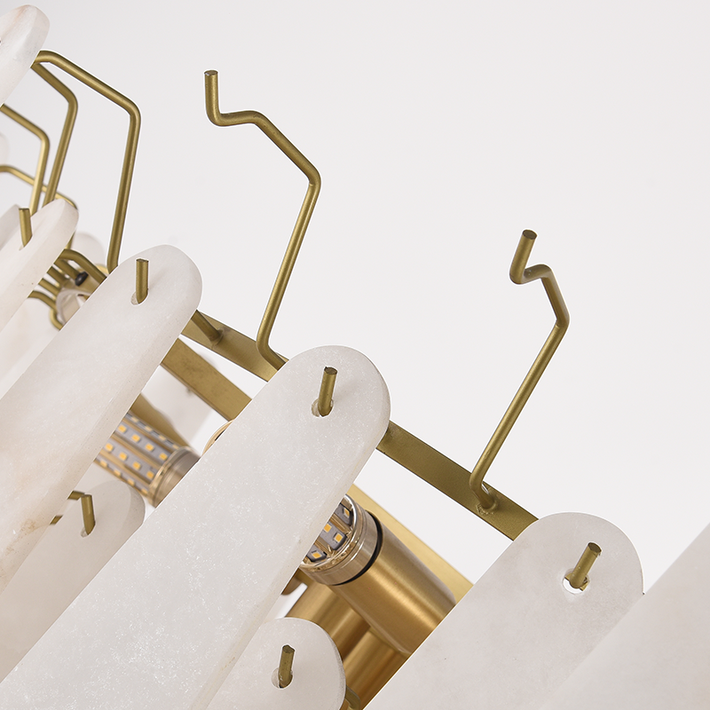 Anthea Spanish Alabaster Luxury Lamp Fixtures, Elegant Chandeliers