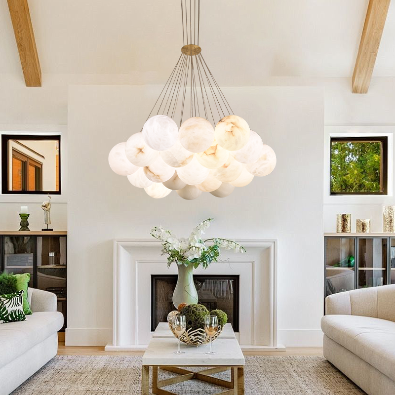  Alabaster Balls Chandelier