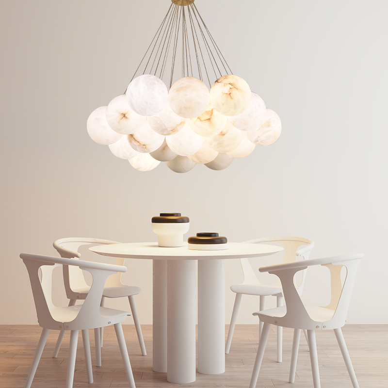  Alabaster Balls Chandelier