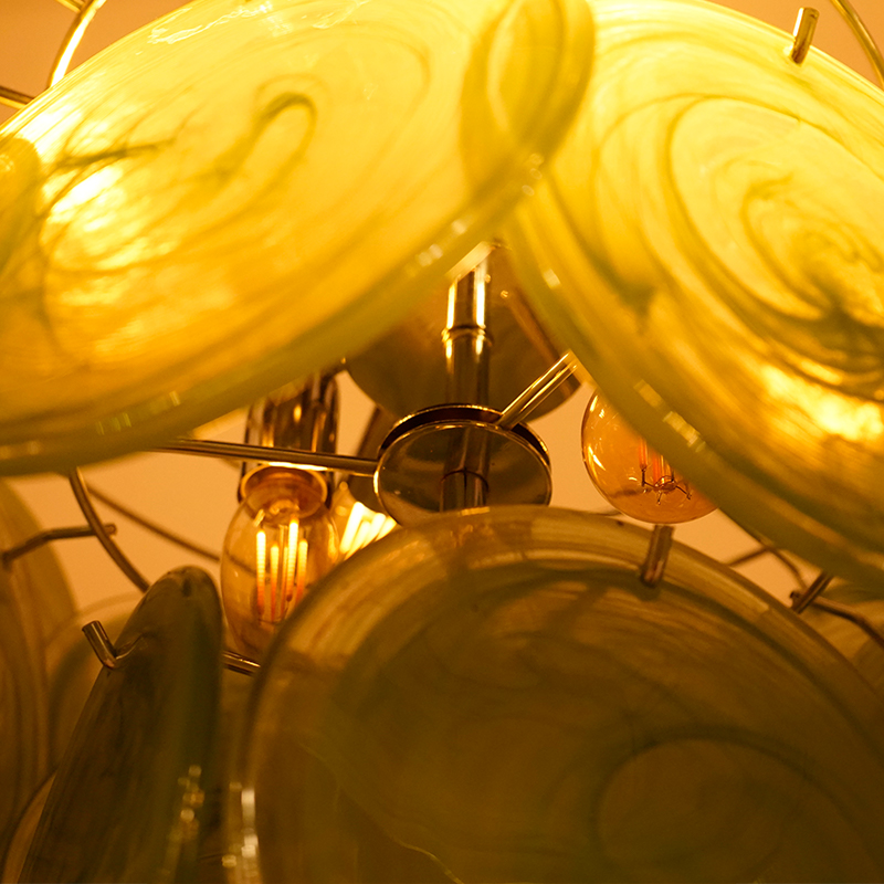 Casai Green Glass Disc Pendant Light
