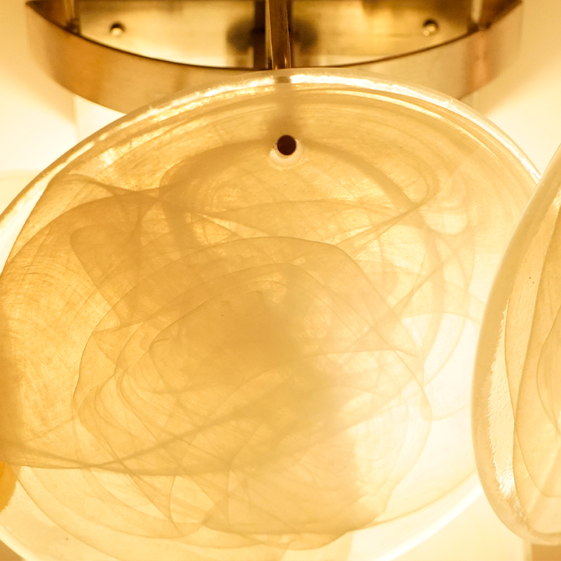 Gold Vintage Murano Glass Wall Lamp