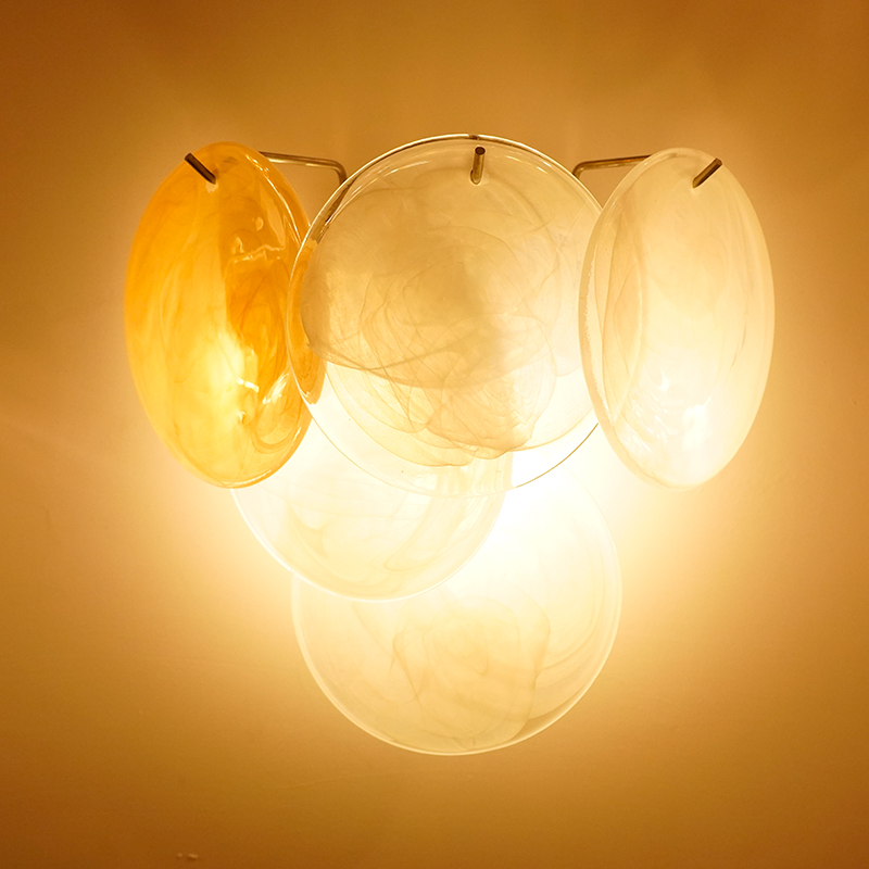 Gold Vintage Murano Glass Wall Lamp