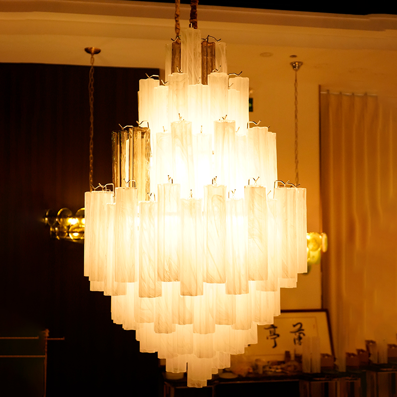  Casai- Light Dimmable Tiered Chandelier