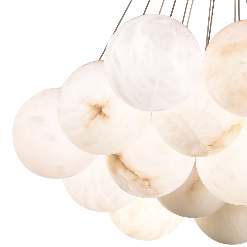  Alabaster Balls Chandelier
