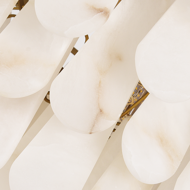 Anthea Spanish Alabaster Luxury Lamp Fixtures, Elegant Chandeliers