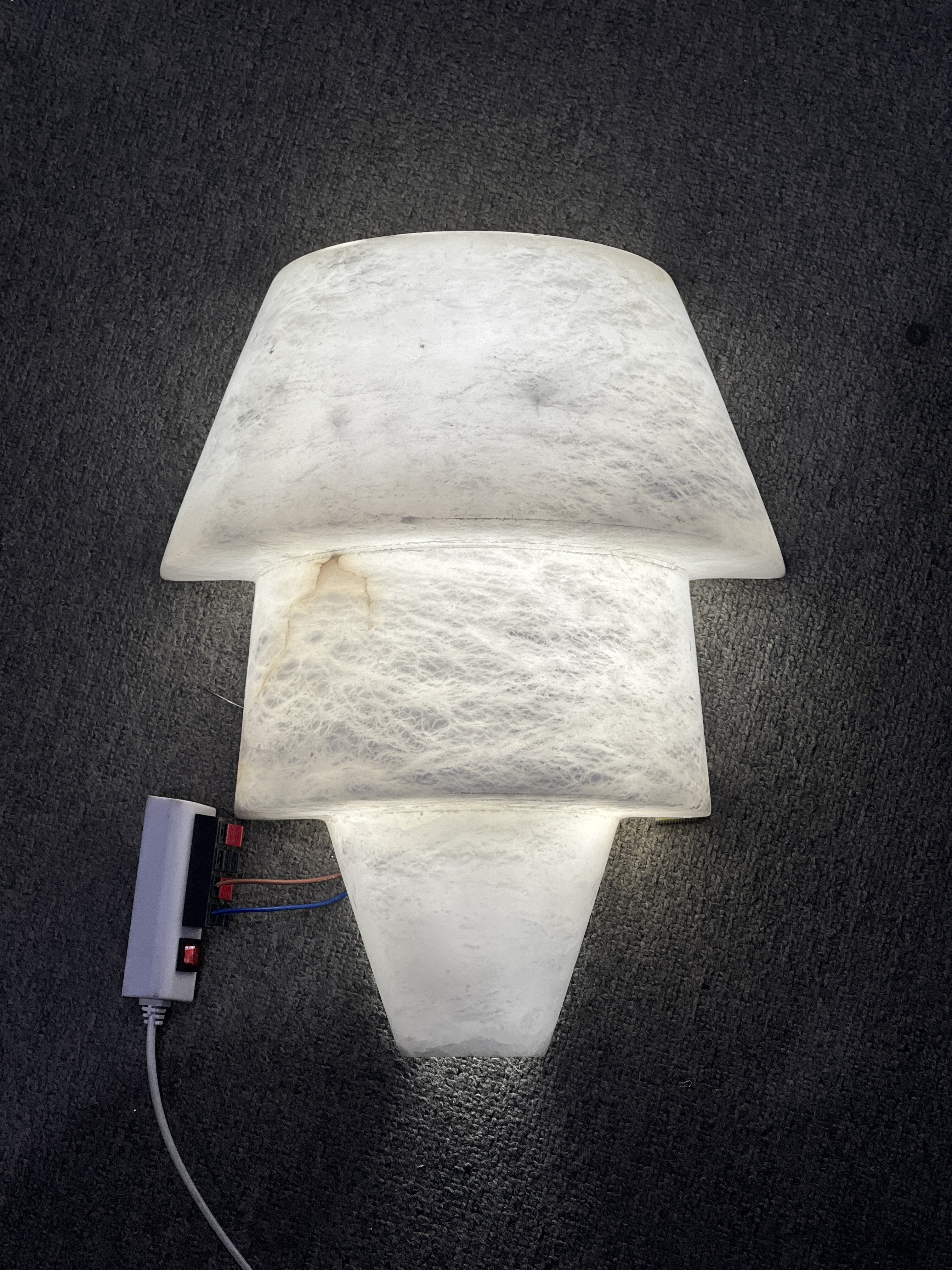 Alabaster Cone Snow Stone Wall Light - Modern Geometric Luxury Wall Sconce | Casai Lighting