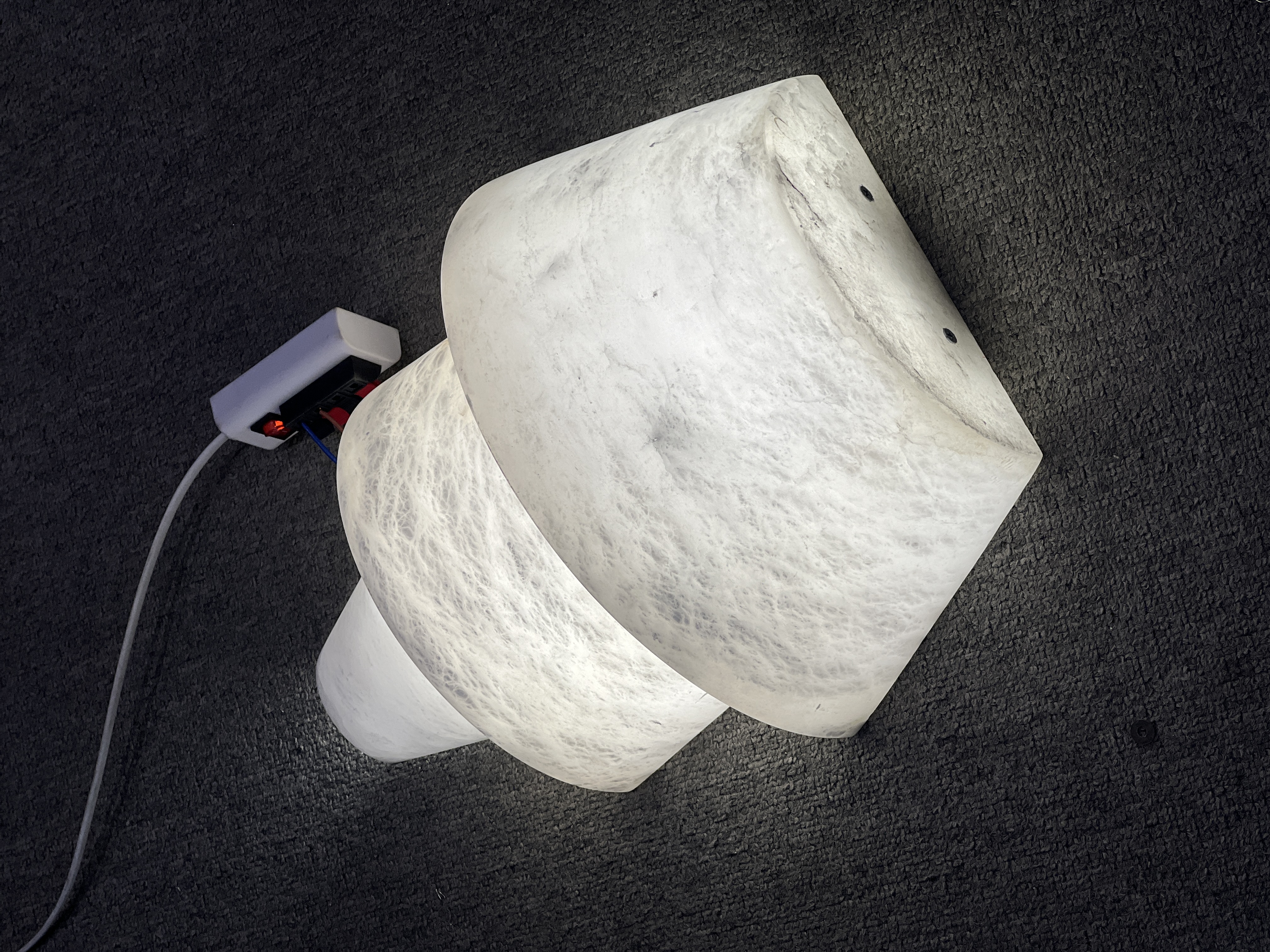 Alabaster Cone Snow Stone Wall Light - Modern Geometric Luxury Wall Sconce | Casai Lighting