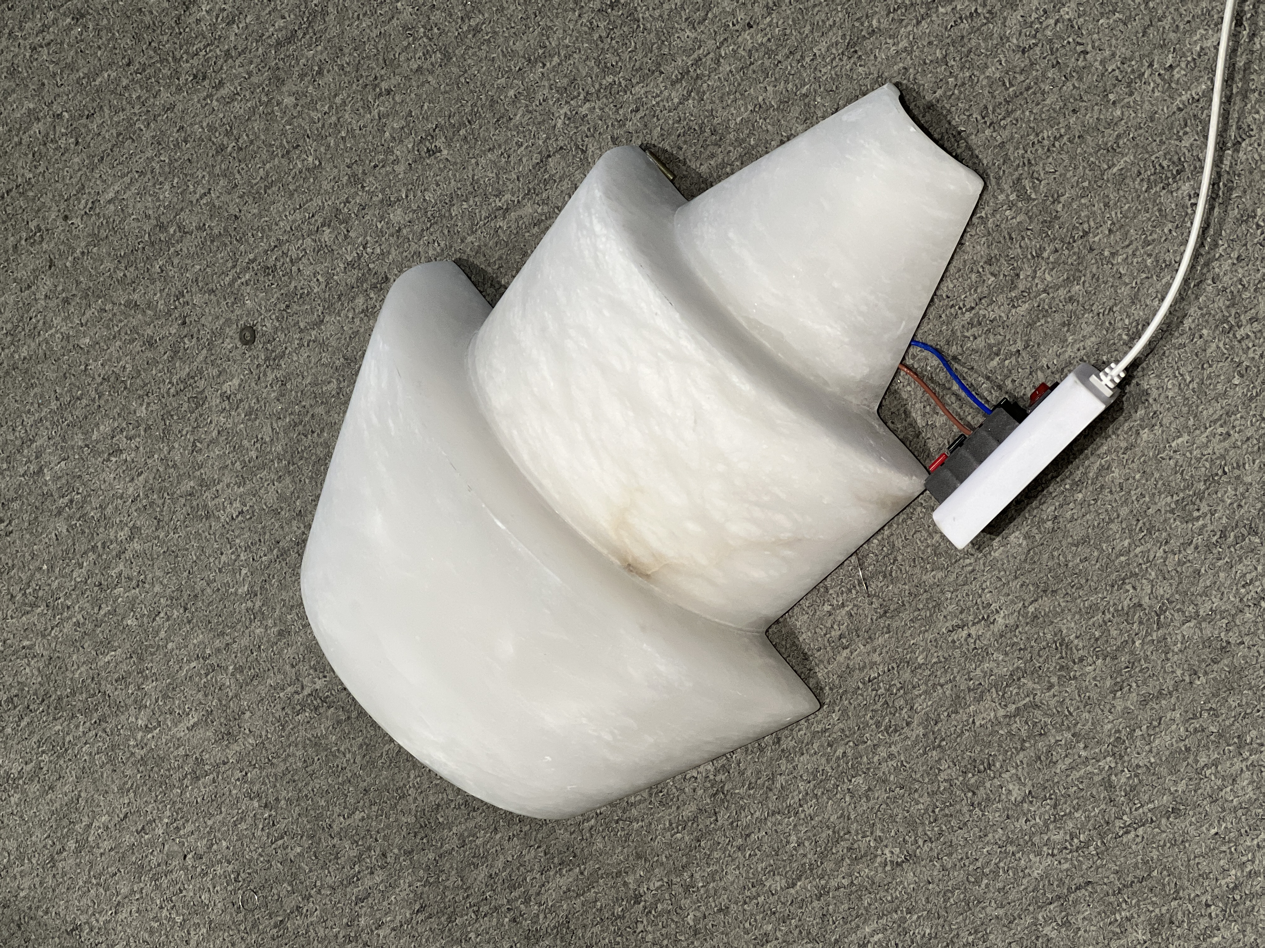 Alabaster Cone Snow Stone Wall Light - Modern Geometric Luxury Wall Sconce | Casai Lighting
