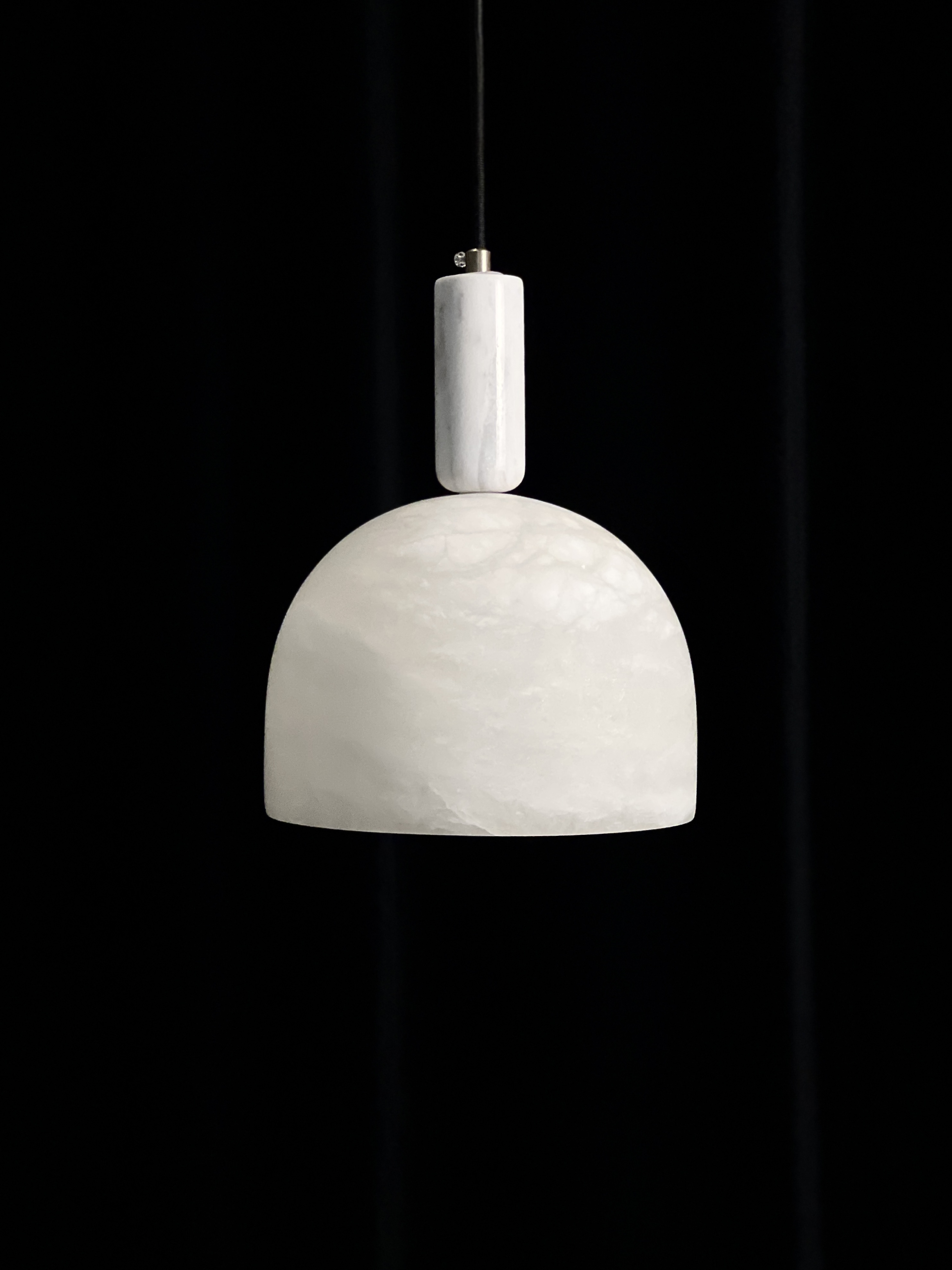 Handcrafted Acorn Alabaster Pendant Light - Ceiling Fixture with Adjustable Lighting, Modern Farmhouse Decor for Kitchen, Dining Room, Entryway 