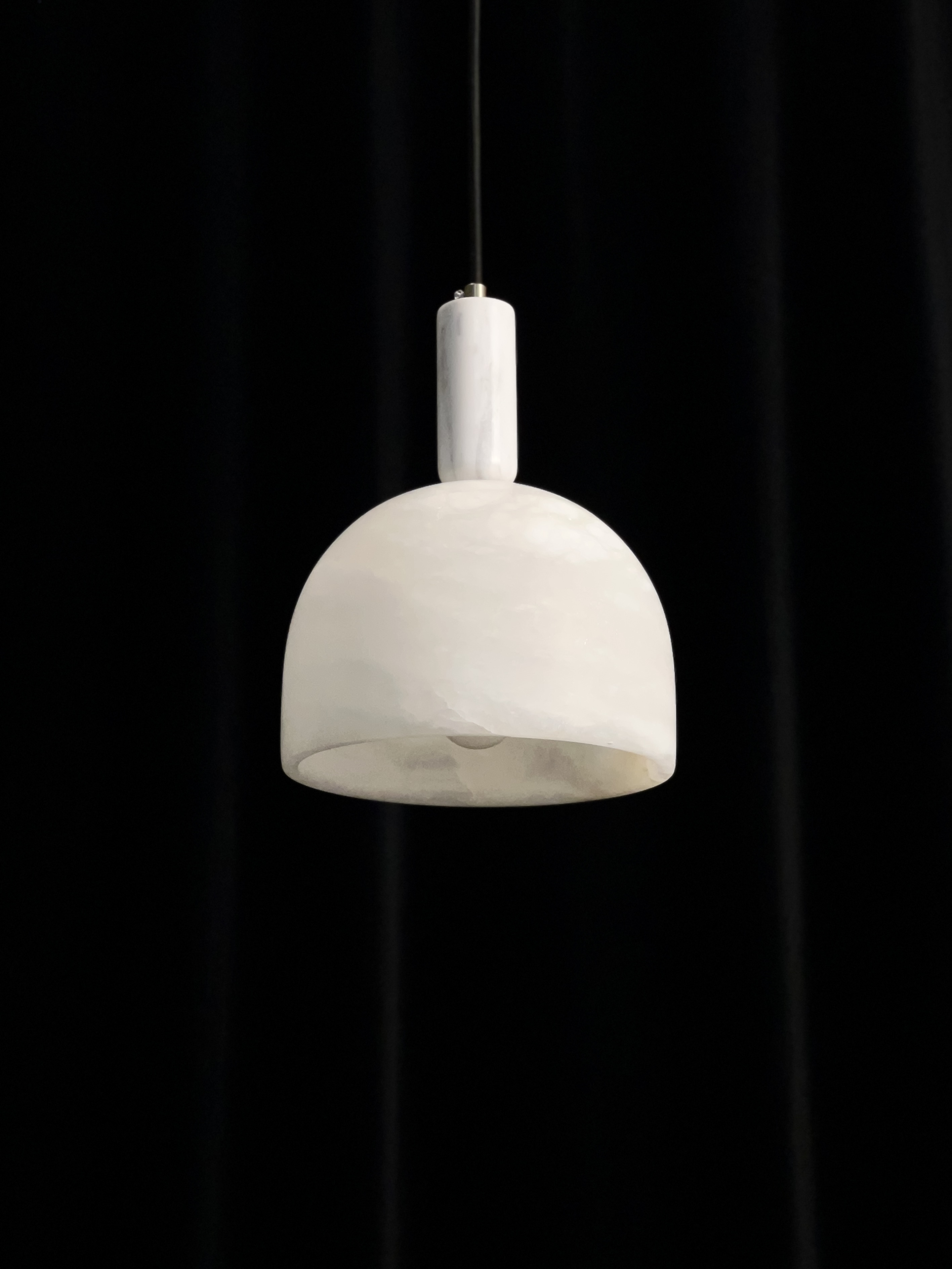 Handcrafted Acorn Alabaster Pendant Light - Ceiling Fixture with Adjustable Lighting, Modern Farmhouse Decor for Kitchen, Dining Room, Entryway 