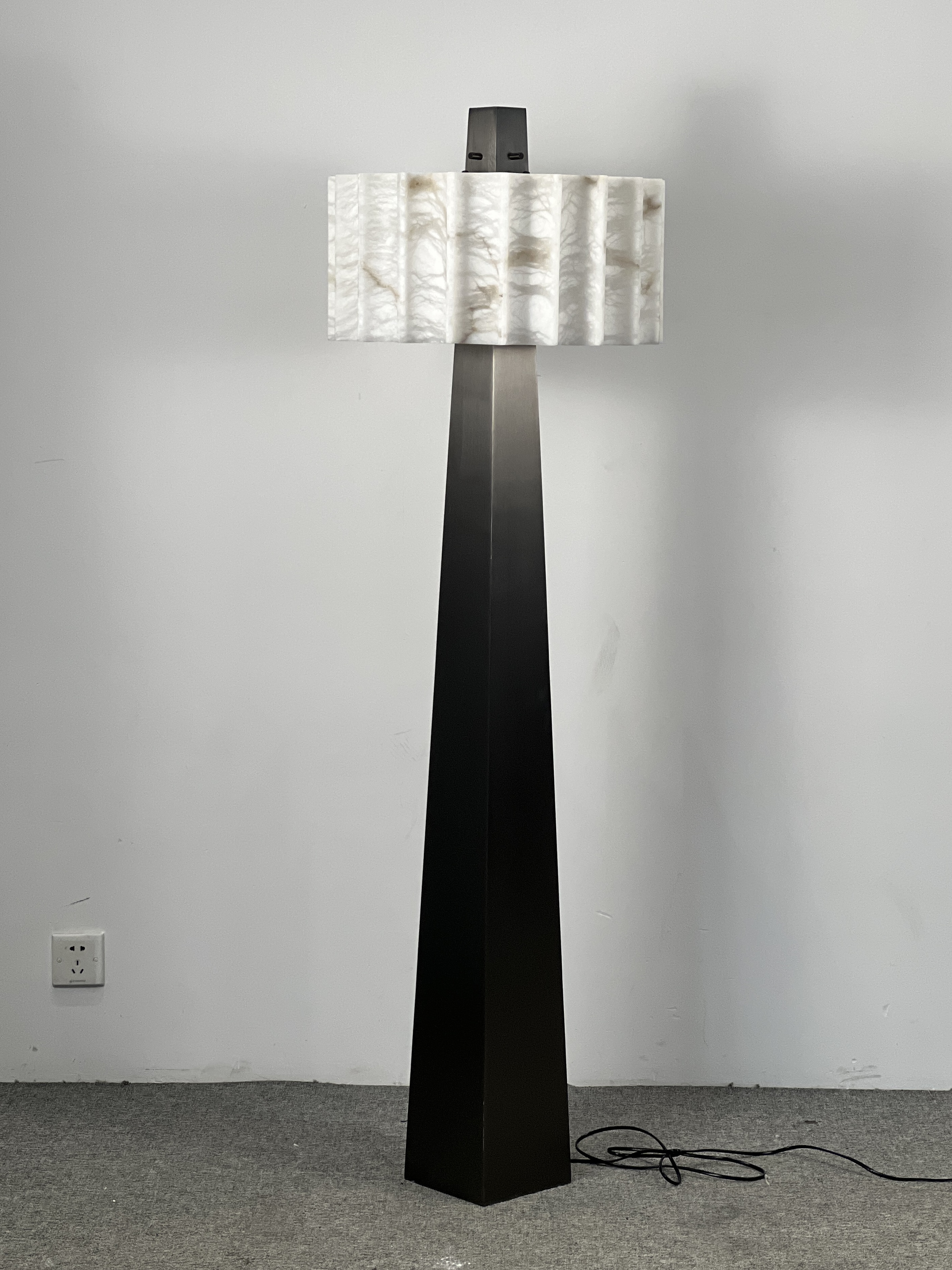 Casai Lighting Natural Spanish Alabaster Grandeur Floor Lamp, Luxury Standing Lamp for Living Room Bedroom
