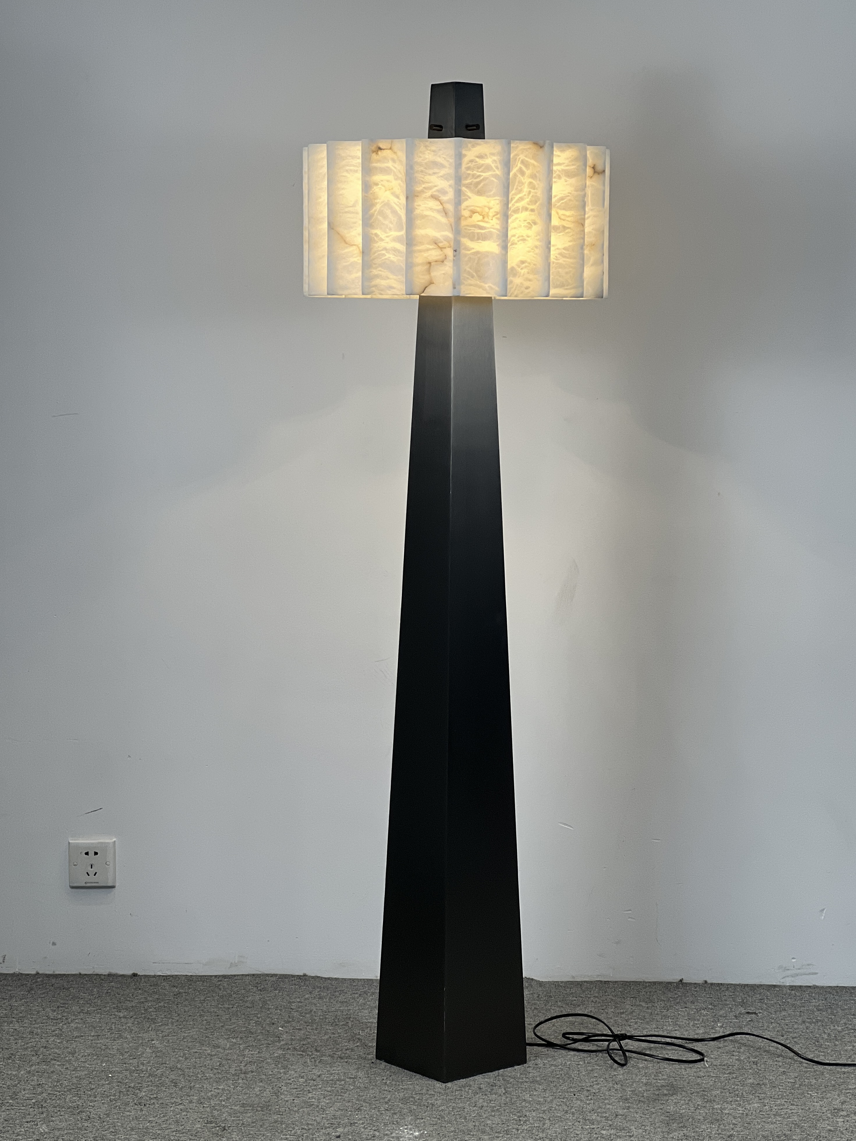 Casai Lighting Natural Spanish Alabaster Grandeur Floor Lamp, Luxury Standing Lamp for Living Room Bedroom