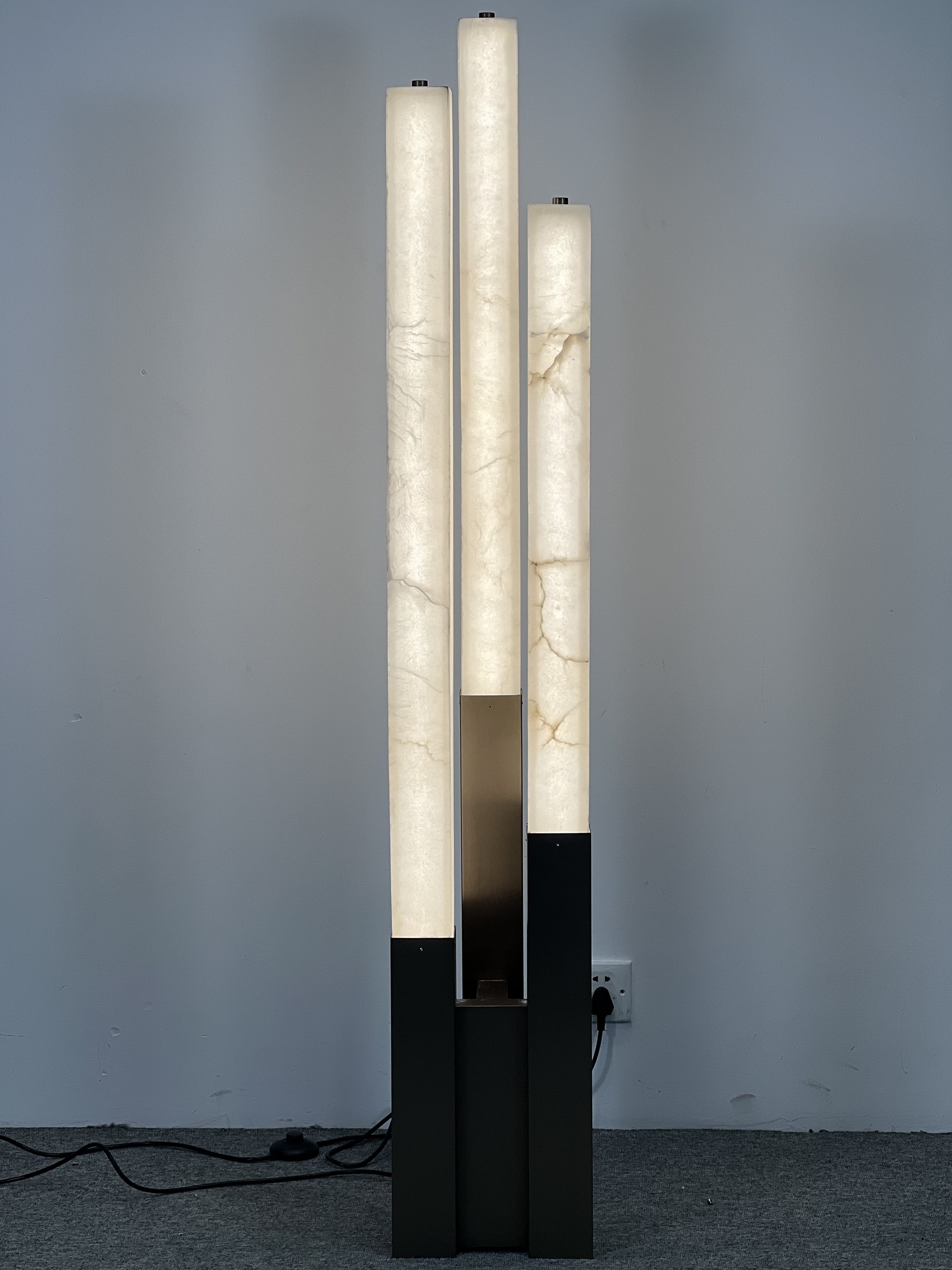 Modern Soft Glow LED Alabaster High Standing Floor Lamp