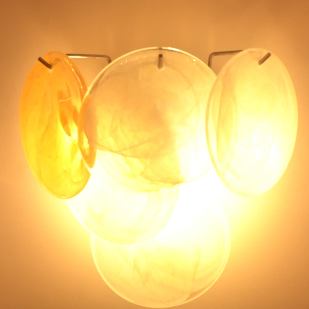 Gold Vintage Murano Glass Wall Lamp