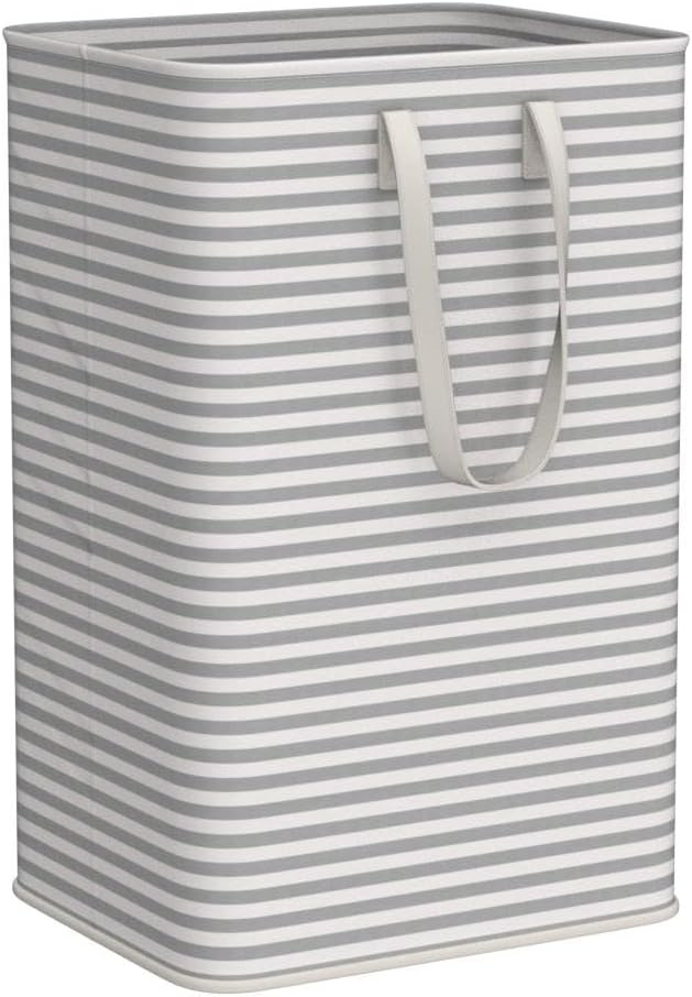 Lifewit 2 Pack Laundry Basket 80L Each, Collapsible Clothes Hamper with Reinforced Handles, Freestanding Waterproof Design for Bedroom and Laundry Room, Grey 160L Total
