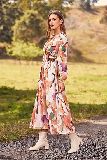 Amazon Essentials Women's Short-Sleeve Crewneck Tiered Dress